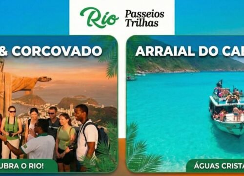 COMBO TOP 2 - Do Corcovado às praias de Arraial do Cabo