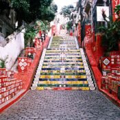 Escadaria Selarón, na Lapa, Rio de Janeiro